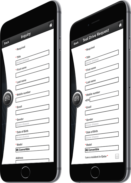 AlFardan Mobile App Development Drive Test Scheduling Form Screenshots