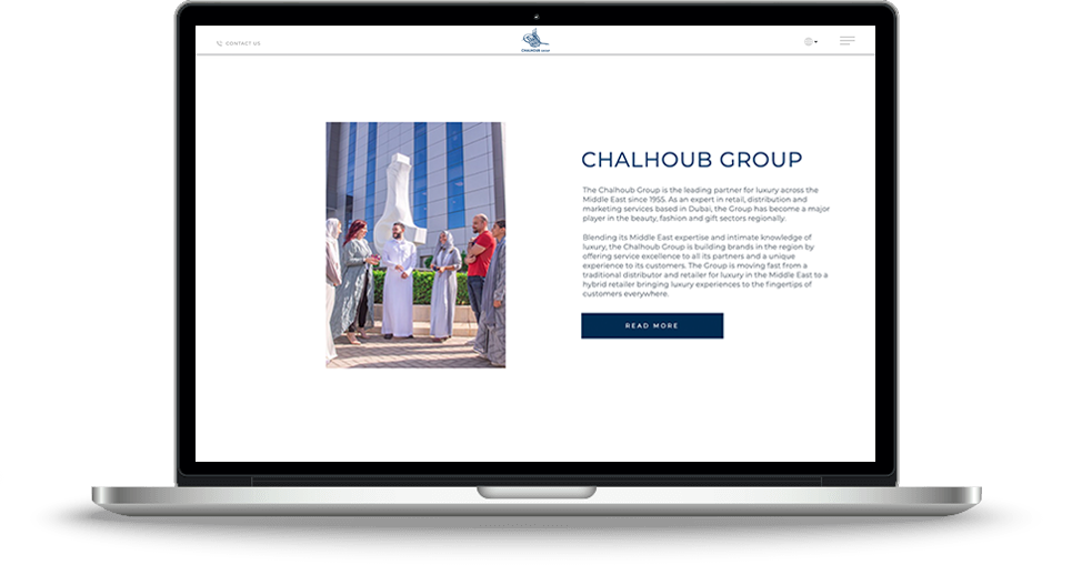 Chalhoub Group Web Design, Website Development Laptop Screenshot 1