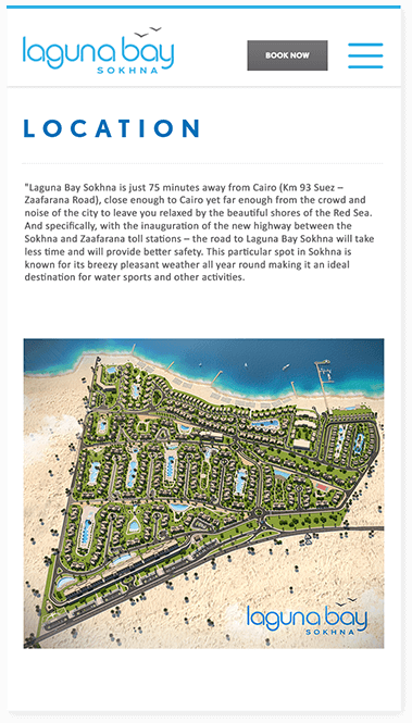 Laguna Bay Sokhna Web Design, Website Development Location Map Screenshot